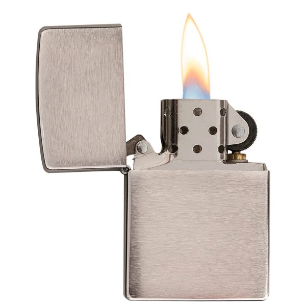 ENCEND. ZIPPO REG BRUSH FINISH CHROME