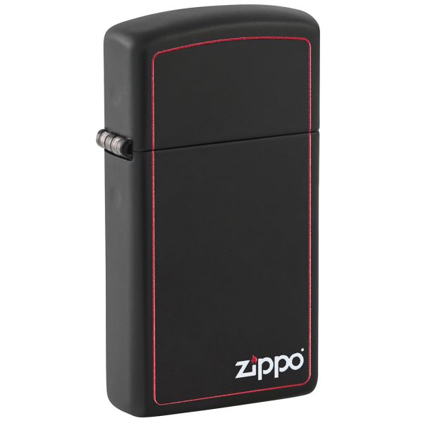 Slim® Black Matte with Red Border