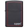 ENCEND. ZIPPO REG BLACK W/ZIPPO-BORDER