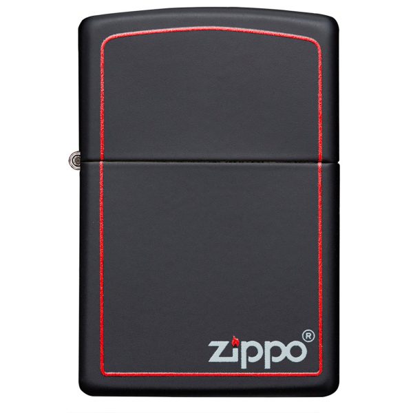 ENCEND. ZIPPO REG BLACK W/ZIPPO-BORDER