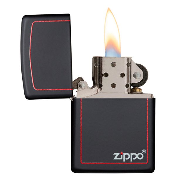 ENCEND. ZIPPO REG BLACK W/ZIPPO-BORDER