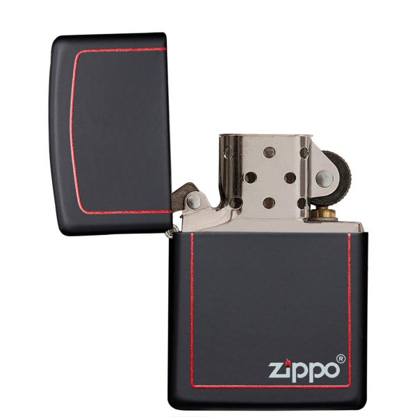 ENCEND. ZIPPO REG BLACK W/ZIPPO-BORDER