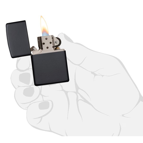 ENCEND. ZIPPO REG BLACK METTE LIGHTER