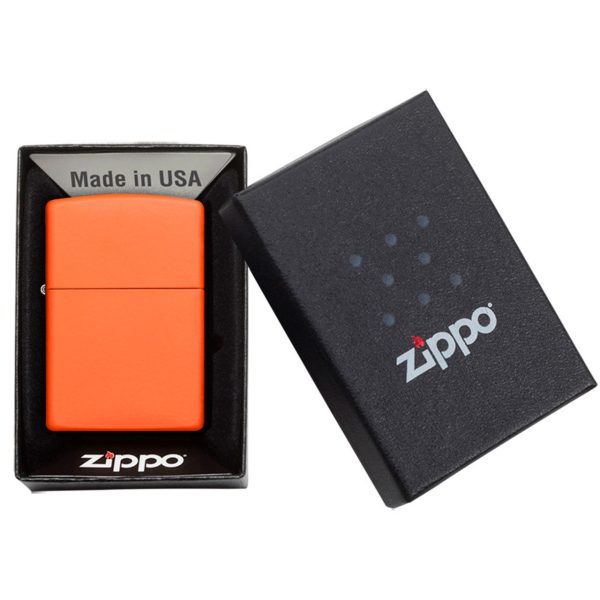 ENCEN ZIPPO REG ORANGE MATTE