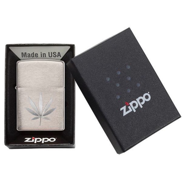 ENCEND. ZIPPO LEAF DESIGN ENGRAVED