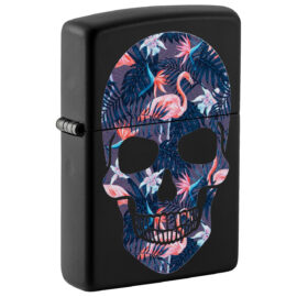 ENCEND. ZIPPO 218 FLAMINGO SKULL DESIGN